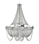 Żyrandole glamour - CosmoLight Lampa wisząca ROMA P09109NI Nikiel - produkt 1