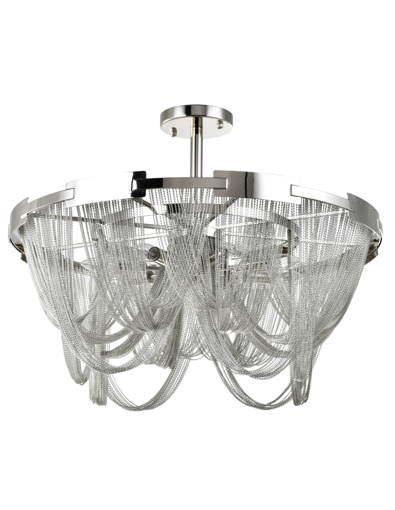 Lampy sufitowe z kryształami - CosmoLight Plafon ROMA C08529NI Nikiel - produkt kolory-swiatla.pl 1