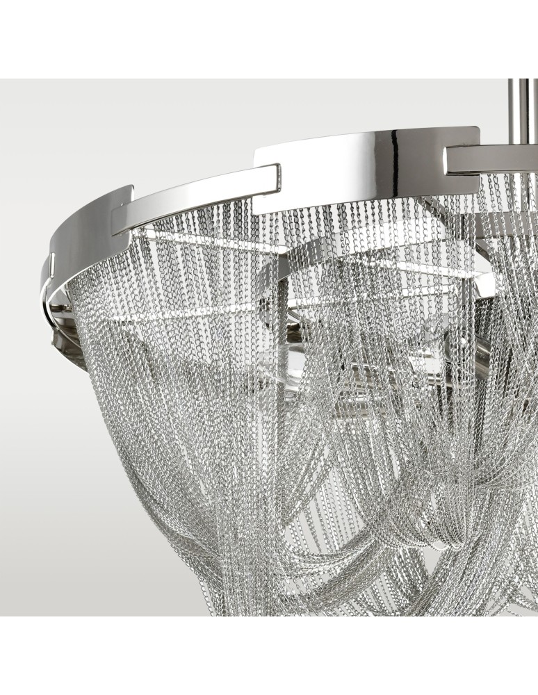 Lampy sufitowe z kryształami - CosmoLight Plafon ROMA C08529NI Nikiel - produkt kolory-swiatla.pl 2