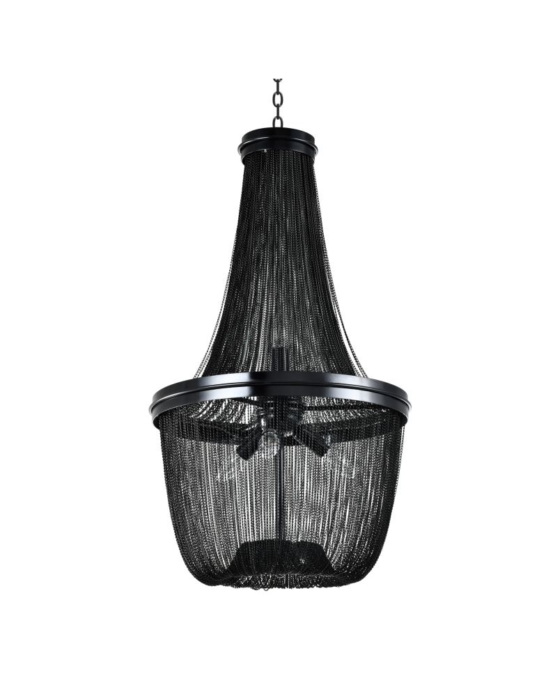 Żyrandole glamour - CosmoLight Lampa wisząca ROMA P04543BK  Czarny  - produkt kolory-swiatla.pl 1