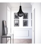 Żyrandole glamour - CosmoLight Lampa wisząca ROMA P04543BK Czarny - produkt 2