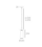 Lampy wiszące w kolorze mosiądz - CosmoLight Lampa wisząca BOW P01138BR   Mosiądz  - produkt 3