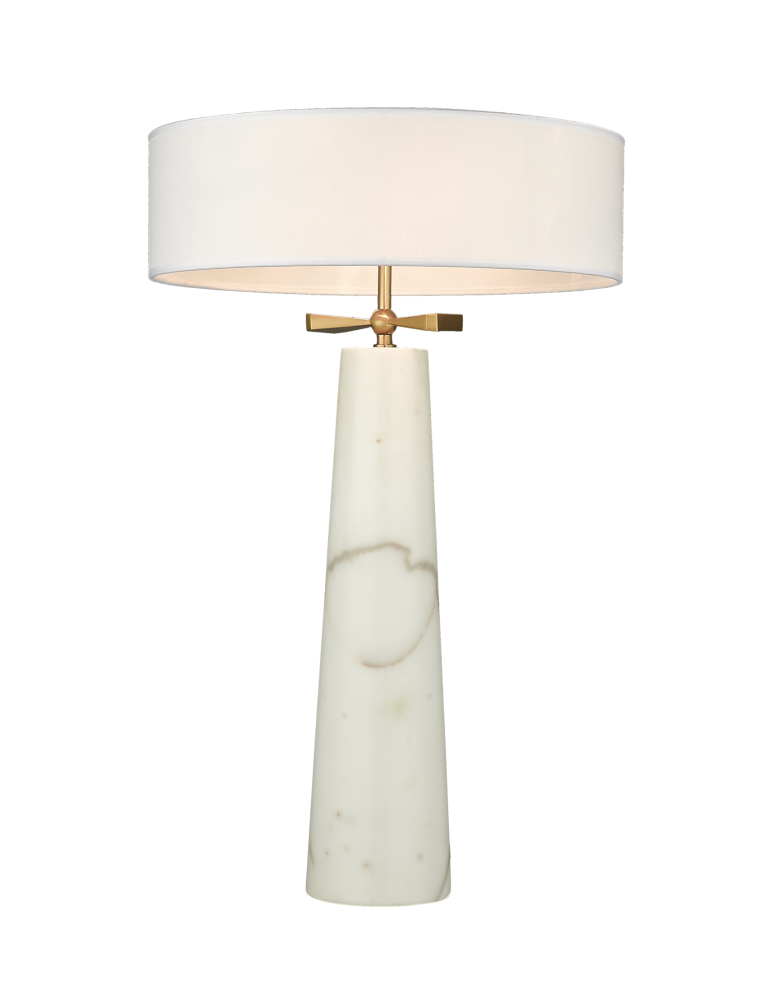 Lampy stołowe z abażurem - CosmoLight Lampa stołowa BOW T02114BR   Mosiądz  - produkt kolory-swiatla.pl 1
