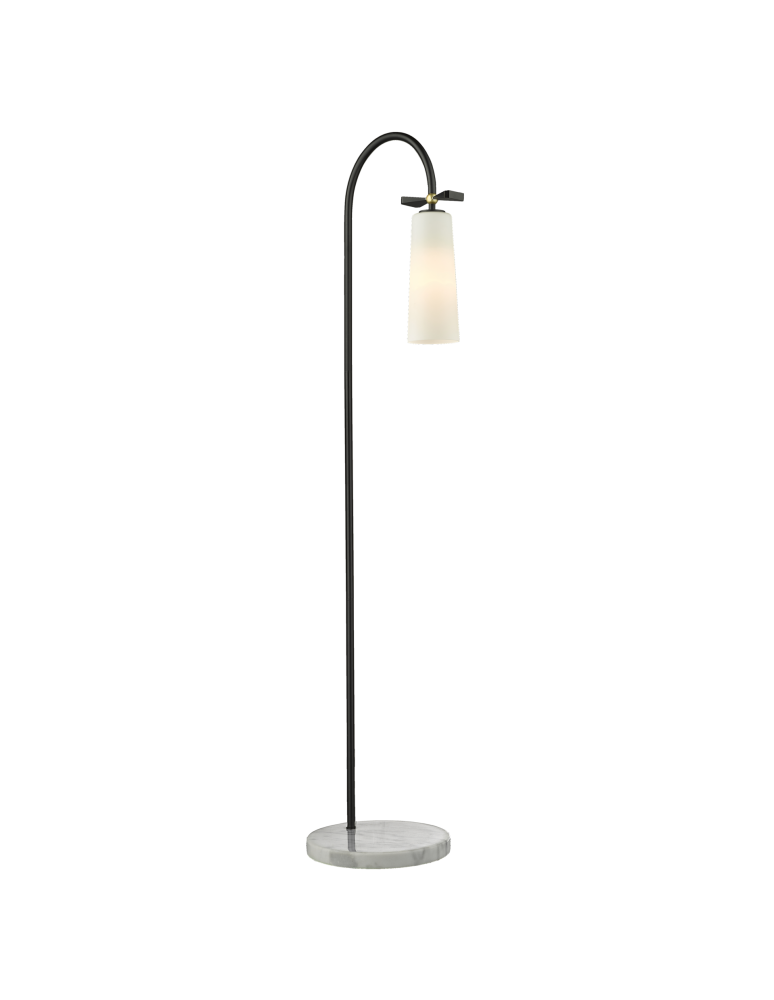 Lampy podłogowe - CosmoLight Lampa stojąca BOW F01145BK   Czarny   Mosiądz  - produkt kolory-swiatla.pl 1