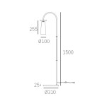 Lampy podłogowe - CosmoLight Lampa stojąca BOW F01152BR   Mosiądz  - product 2
