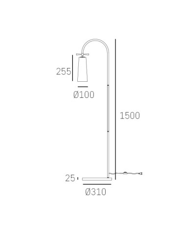 CosmoLight Lampa stojąca BOW F01152BR   Mosiądz  - produkt 2