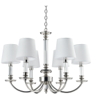 Żyrandole - CosmoLight Lampa wisząca SIENA P06308NI-WH nikiel - produkt 1