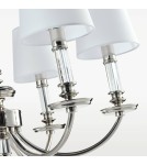 Żyrandole - CosmoLight Lampa wisząca SIENA P06308NI-WH nikiel - produkt 3