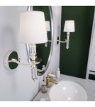 Kinkiety z abażurem - CosmoLight Kinkiet SIENA W01315NI-WH nikiel - produkt 2