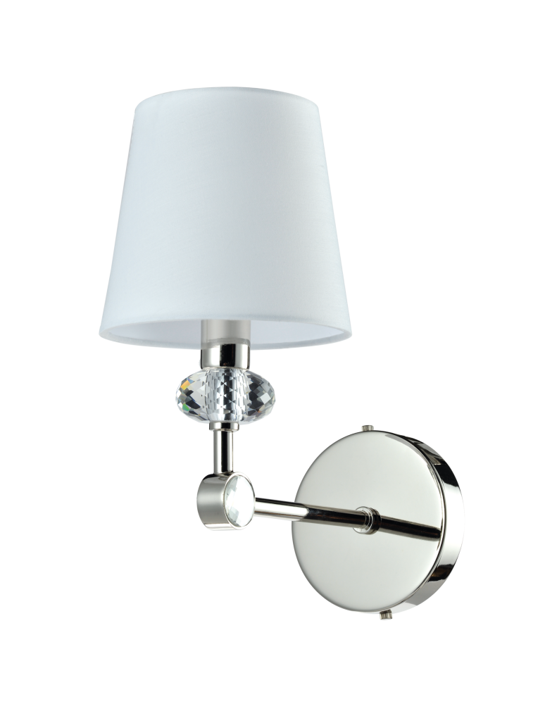 Kinkiety z abażurem - CosmoLight Kinkiet DOHA W01292WH-NI nikiel - produkt kolory-swiatla.pl 1