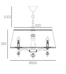 Lampy wiszące w stylu Hampton - CosmoLight Lampa wisząca VERONA P05377NI-WH nikiel - product 3