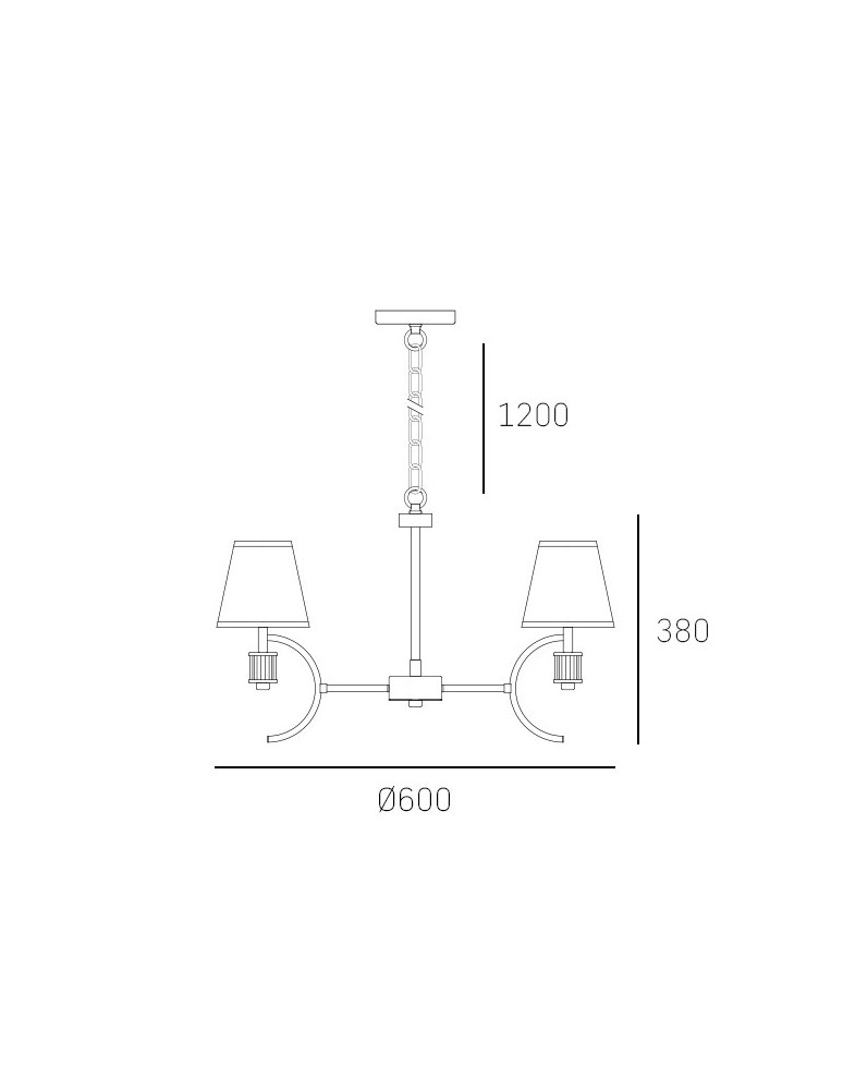 Żyrandole z abażurem - CosmoLight Lampa wisząca LIVERPOOL P05100CH-WH chrom - product kolory-swiatla.pl 3