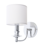 Kinkiety z abażurem - CosmoLight Kinkiet ABU DHABI W01888CH-WH chrom - produkt 1