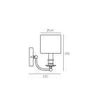 Kinkiety z abażurem - CosmoLight Kinkiet ABU DHABI W01888CH-WH chrom - produkt 4