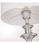 Lampy stołowe z abażurem - CosmoLight Lampa stołowa ABU DHABI T01413CH-WH chrom - produkt 4