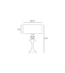Lampy stołowe z abażurem - CosmoLight Lampa stołowa ABU DHABI T01413CH-WH chrom - produkt 6