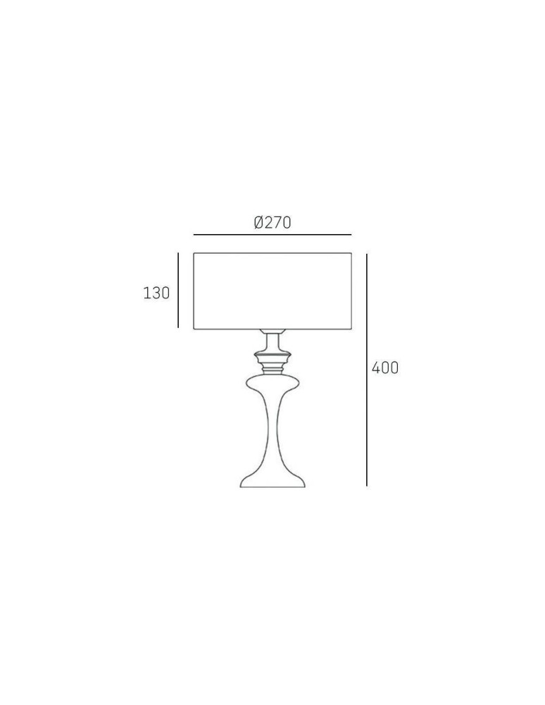 CosmoLight Lampa stołowa ABU DHABI T01413CH-WH chrom