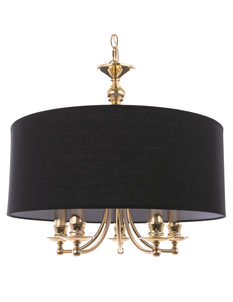 Lampy wiszące w stylu Hampton - CosmoLight Lampa wisząca ABU DHABI P05896AU-BK złoty - produkt kolory-swiatla.pl 1