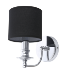 Kinkiety z abażurem - CosmoLight Kinkiet ABU DHABI W01397CH-BK chrom - produkt 1