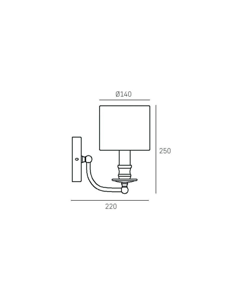 CosmoLight Kinkiet ABU DHABI W01397CH-BK chrom