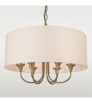 Lampy wiszące w stylu Hampton - CosmoLight Lampa wisząca ABU DHABI P06871BR-WH mosiądz - produkt 5