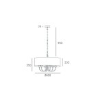 Lampy wiszące w stylu Hampton - CosmoLight Lampa wisząca ABU DHABI P06871BR-WH mosiądz - produkt 6