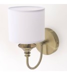 Kinkiety z abażurem - CosmoLight Kinkiet ABU DHABI W01844BR-WH mosiądz - product 2