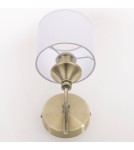 Kinkiety z abażurem - CosmoLight Kinkiet ABU DHABI W01844BR-WH mosiądz - product 3