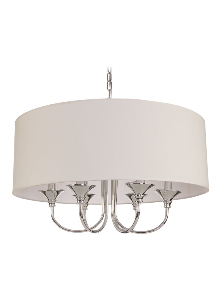 Lampy wiszące w stylu Hampton - CosmoLight Lampa wisząca ABU DHABI P06512CH-WH chrom - produkt kolory-swiatla.pl 1