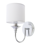 Kinkiety z abażurem - CosmoLight Kinkiet ABU DHABI W01837CH-WH chrom - produkt 1