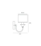 Kinkiety z abażurem - CosmoLight Kinkiet ABU DHABI W01837CH-WH chrom - produkt 5
