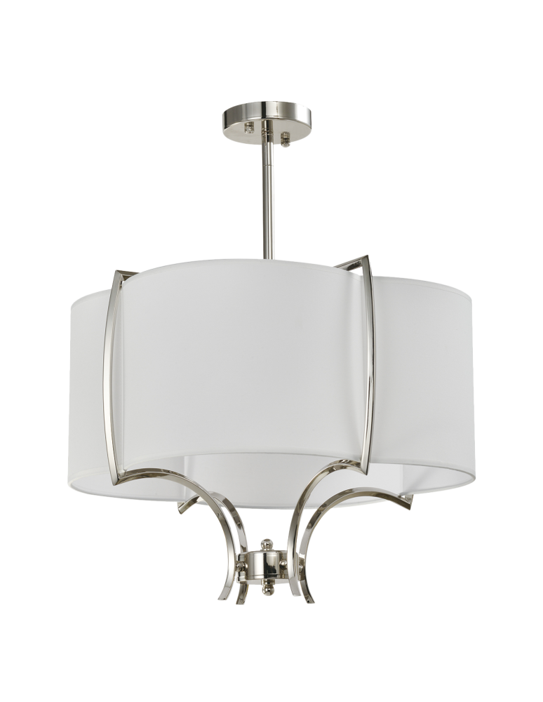 Lampy wiszące w stylu Hampton - CosmoLight Lampa wisząca FARO P04046NI-WH nikiel - produkt kolory-swiatla.pl 1