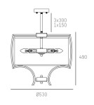 Lampy wiszące w stylu Hampton - CosmoLight Lampa wisząca FARO P04046NI-WH nikiel - product 5