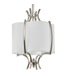 Lampy wiszące z abażurem - CosmoLight Lampa wisząca FARO P01039NI-WH nikiel - product 1