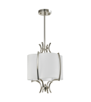 Lampy wiszące z abażurem - CosmoLight Lampa wisząca FARO P01039NI-WH nikiel - product 3