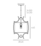 Lampy wiszące z abażurem - CosmoLight Lampa wisząca FARO P01039NI-WH nikiel - product 4