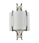 Kinkiety z abażurem - CosmoLight Kinkiet FARO W01053NI-WH nikiel - produkt 1