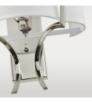 Kinkiety z abażurem - CosmoLight Kinkiet FARO W01053NI-WH nikiel - produkt 3