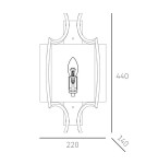 Kinkiety z abażurem - CosmoLight Kinkiet FARO W01053NI-WH nikiel - produkt 4