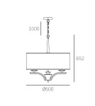 Lampy wiszące w stylu Hampton - CosmoLight Lampa wisząca ATLANTA P05797AU-WH złoty - product 4