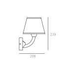 Kinkiety z abażurem - CosmoLight Kinkiet ATLANTA W01964AU-WH złoty - product 2