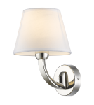 Kinkiety z abażurem - CosmoLight Kinkiet ATLANTA W01827NI-WH nikiel - product 1