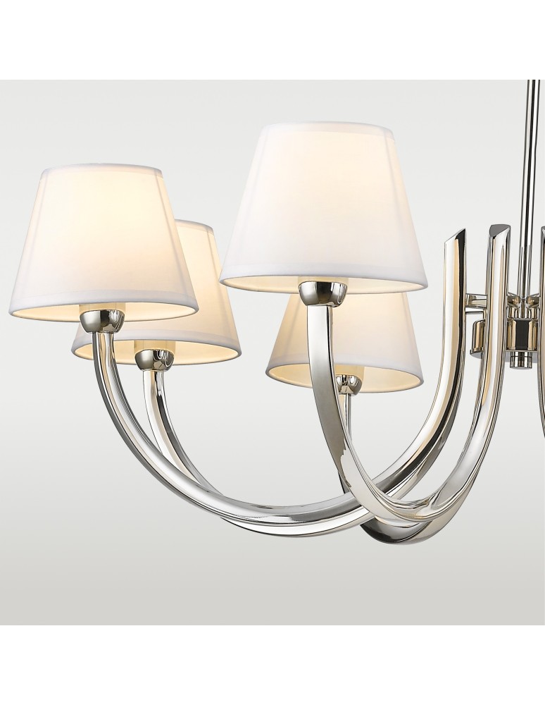 Żyrandole nowoczesne - CosmoLight Lampa wisząca ATLANTA P08810NI-WH nikiel - product kolory-swiatla.pl 3