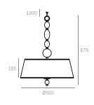 Żyrandole nowoczesne - CosmoLight Lampa wisząca CANCUN P04981CH-WH chrom - product 5