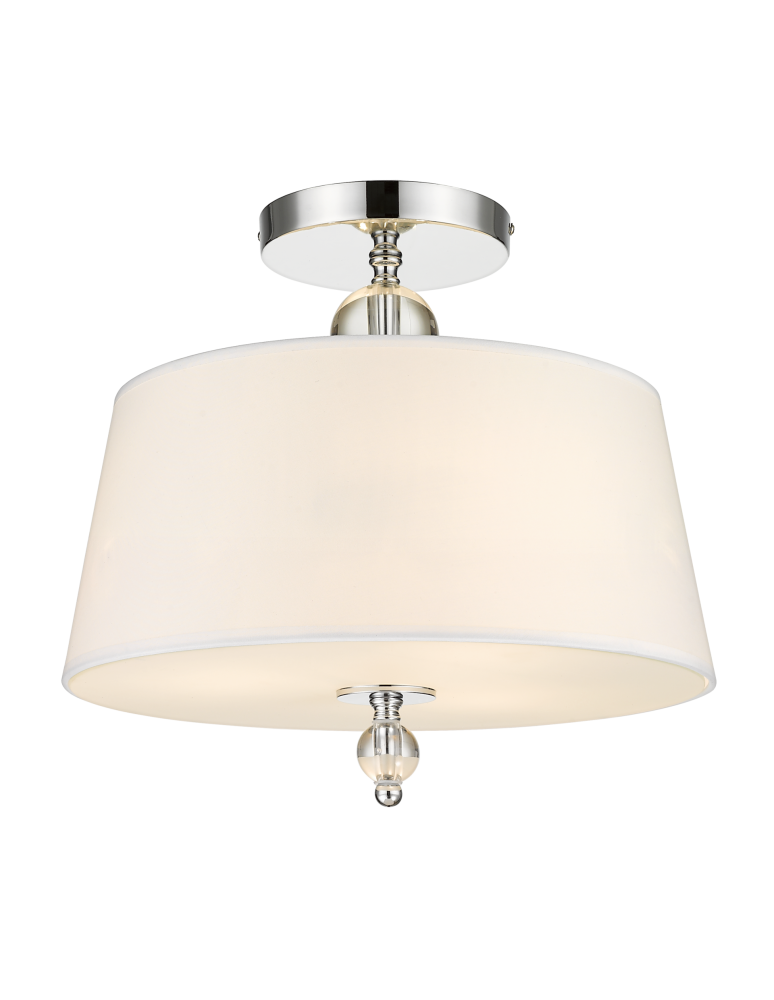 Lampy sufitowe Hampton - CosmoLight Plafon CANCUN C03957CH-WH chrom - produkt kolory-swiatla.pl 1