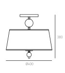 Lampy sufitowe Hampton - CosmoLight Plafon CANCUN C03957CH-WH chrom - product 2