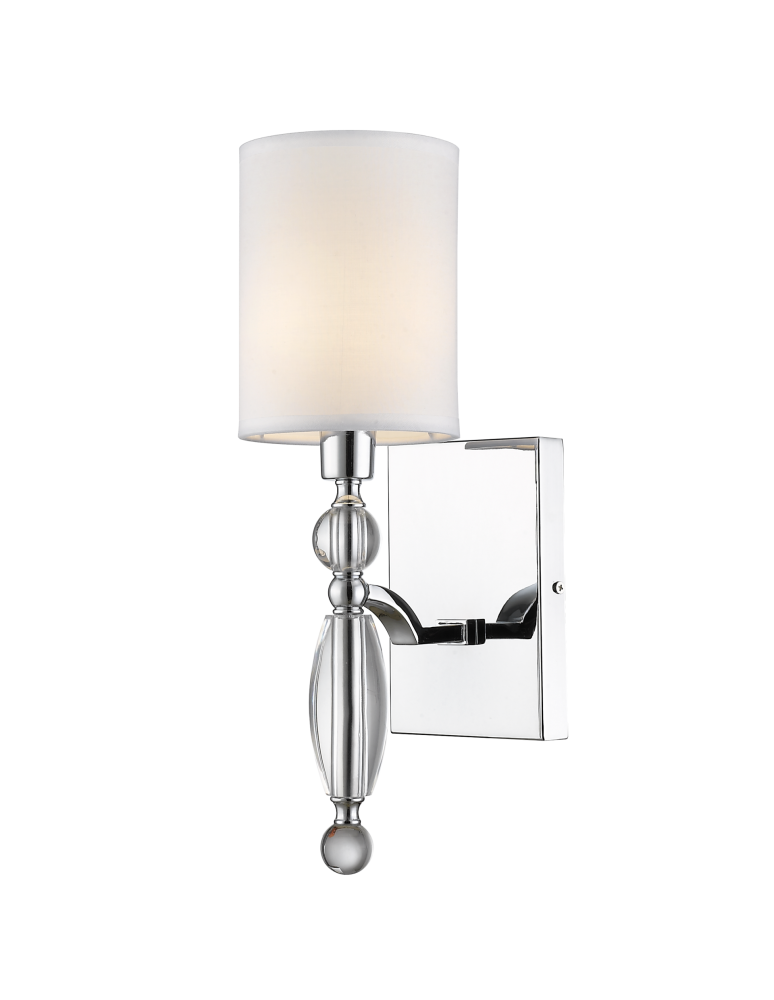 Kinkiety z abażurem - CosmoLight Kinkiet CANCUN W01780CH-WH chrom - produkt kolory-swiatla.pl 1