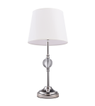 Lampy stołowe z abażurem - CosmoLight Lampa stołowa MONACO T01230CH-WH chrom - product 1