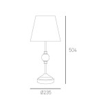 Lampy stołowe z abażurem - CosmoLight Lampa stołowa MONACO T01230CH-WH chrom - product 3