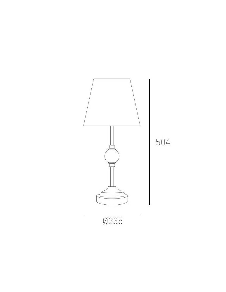 Lampy stołowe z abażurem - CosmoLight Lampa stołowa MONACO T01230CH-WH chrom - product kolory-swiatla.pl 3